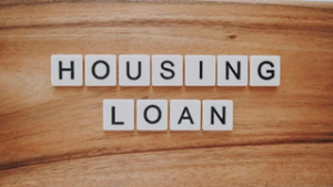 Housing loan spelled using scrabble tiles